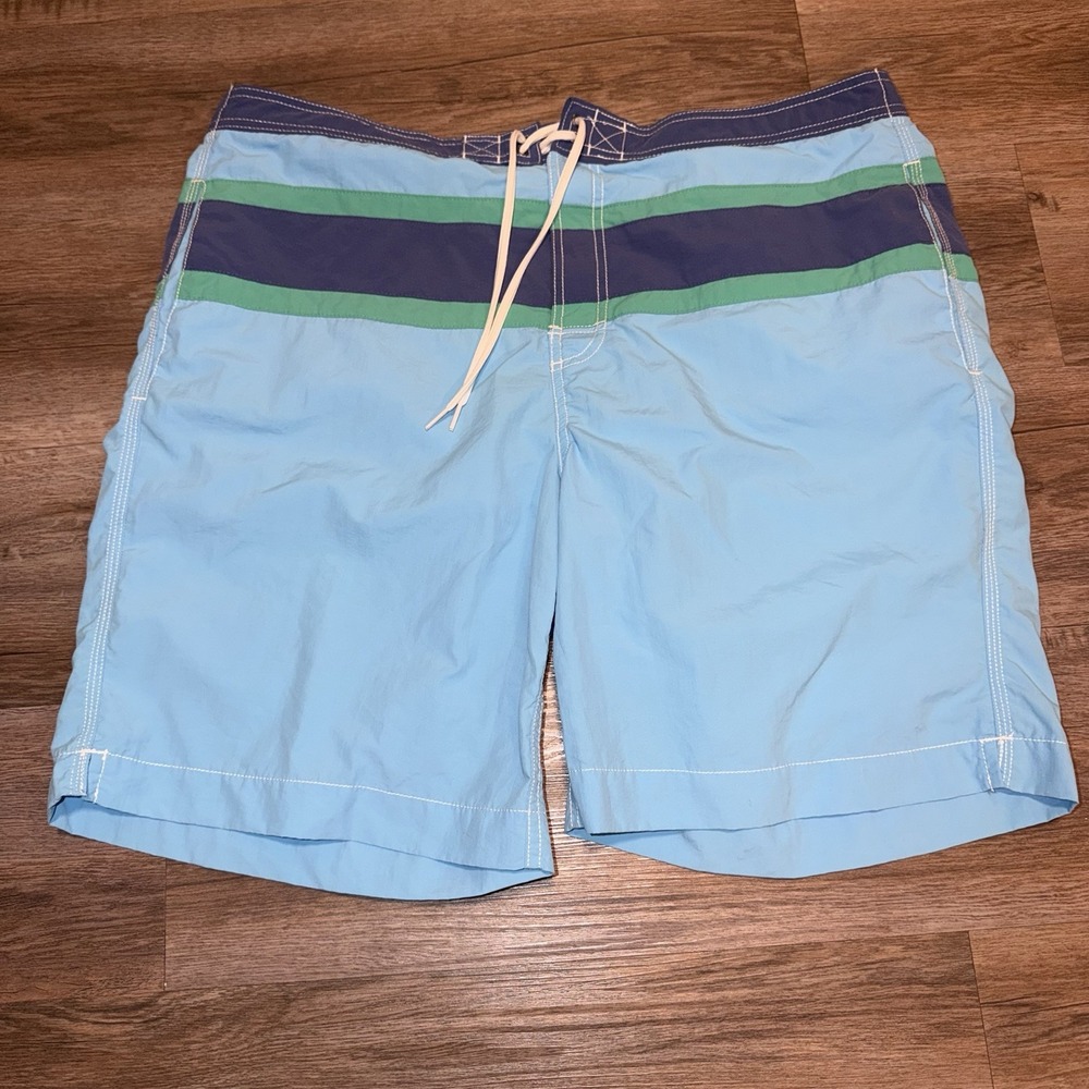 CHAPS Swim Shorts Mens Extra Large Blue Mesh Lined Board Drawstring Trunks